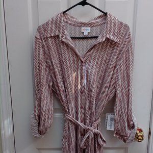 Lularoe Ellie Dress (with buttons and tie) - Large